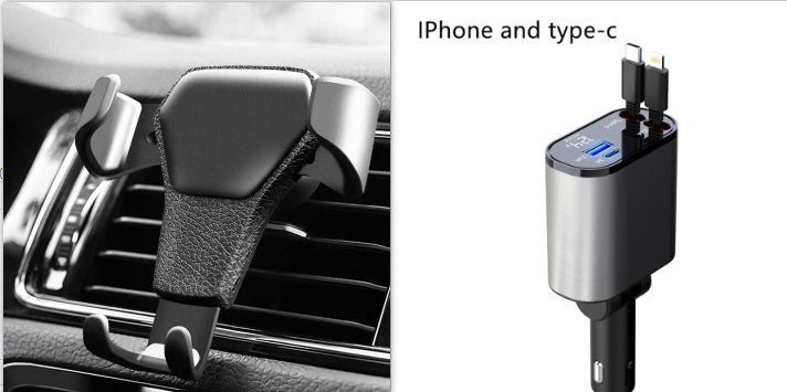 100W Metal Car Charger – Ultra Fast Charging with USB & TYPE-C Adapter